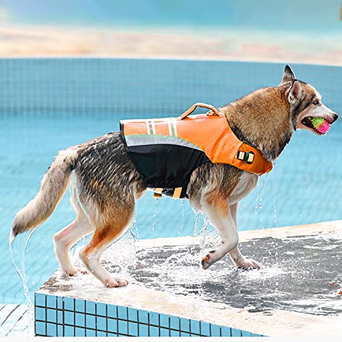 Colete salva-vidas para cães para nadar de barco, colete salva-vidas refletivo para cães pequenos, s