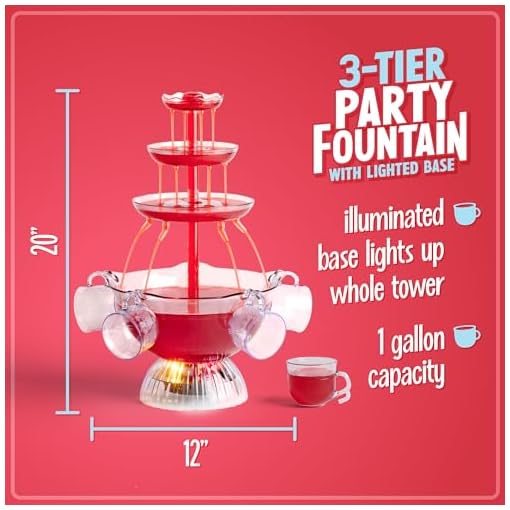 3-Tier party fountain - LED lighted base - Image 3