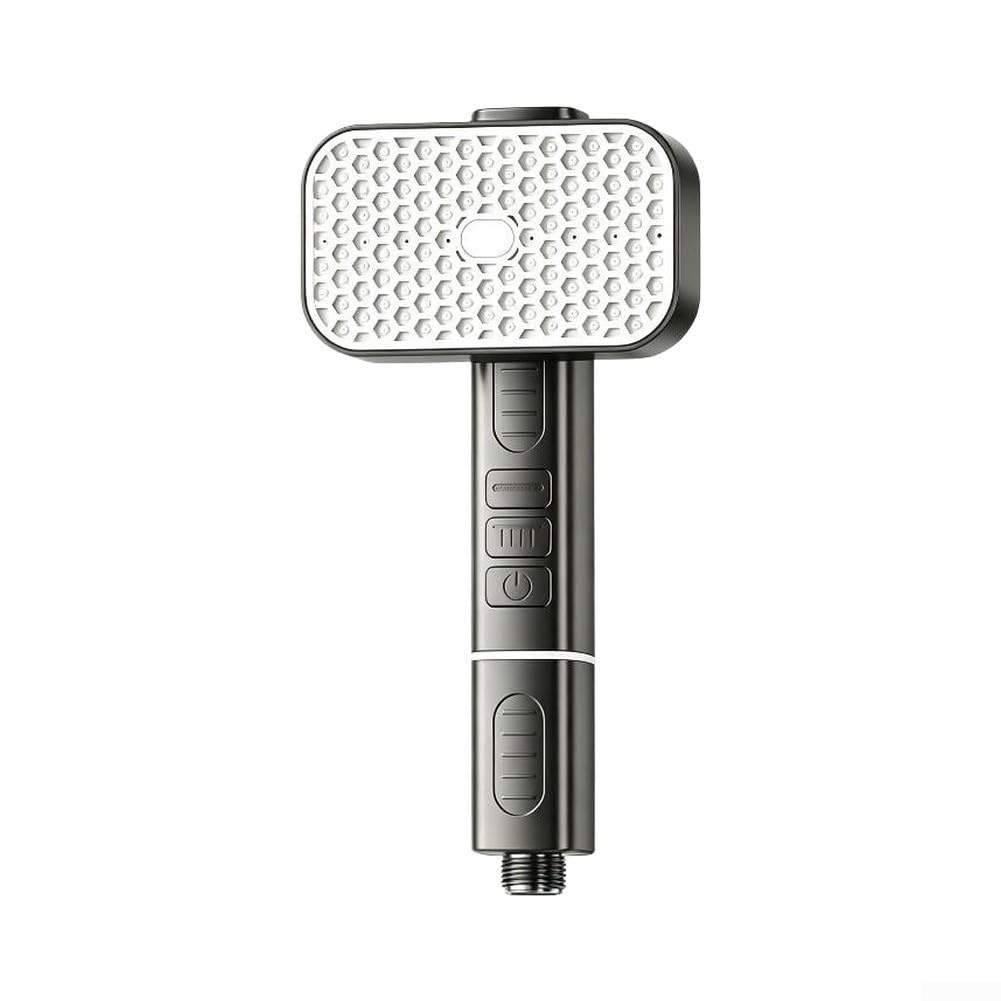 Fauhapyway Cabezal para ducha con para filtro 120mm Antical Silicona Cabezal(silver)