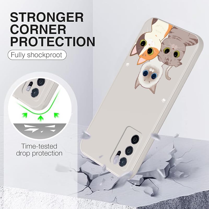 WOKEZ Kattmönster Telefonfodral för Oppo Reno10 5G / Pro 5G