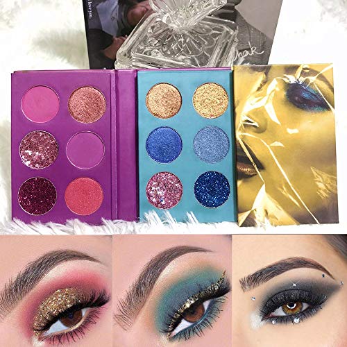 IYUNXI 24-Color Folding Eyeshadow Palette Matte Shimmer Sequined Eyeshadow Smoky Makeup Summer Makeup Party Makeup Long Iasting Easy to Mix Compact and Easy to Carry