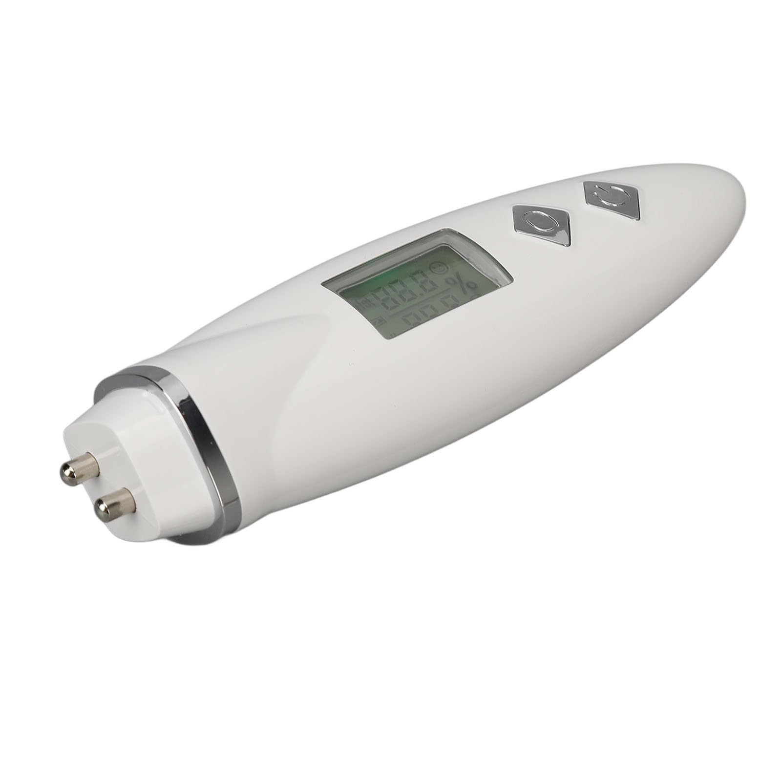 Analizzatore di Pelle Personale, Placcatura Ni Delicato e Non Irritante, Misuratore di umidità Facciale Portatile, Tester per Olio per la Pelle con Indicatore Luminoso Intelligente