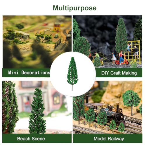 Helweet Gemischtes Modell Baum des Dioramas, Bäume Modellbau, Miniatur-Landschaft, Spielzeugmodell, Szenenlayout oder Landschaftsdekoration, 3,5-16 cm, 16 Stück