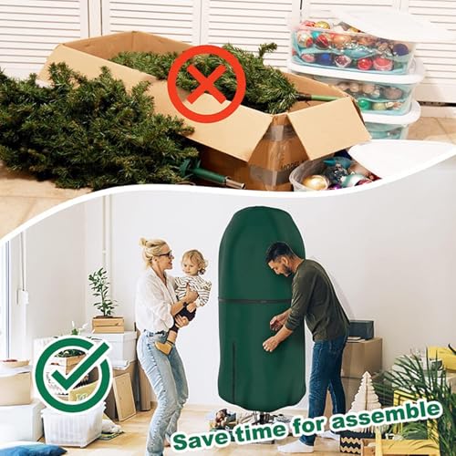 Protector impermeable para árbol artificial con cremallera longitudinal y cordón de ajuste inferior 7