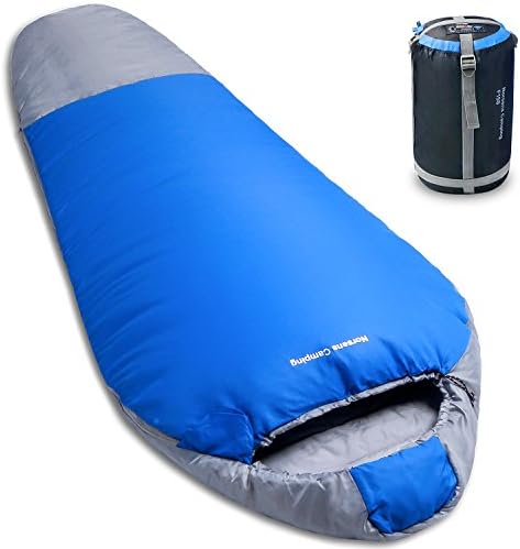NORSENS Lightweight Compact Mummy Sleeping Bag with Compression Sack for Camping, Backpacking, Hiking & Outdoor Activities. Lager Sleeping Bags for Adults