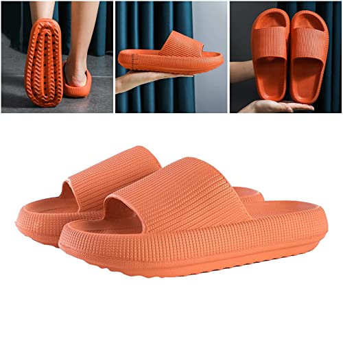 DYNWAVE Sapatos Chinelos Super Macios Unissexo para Casa Chinelos Antiderrapantes com Ponta Aberta E