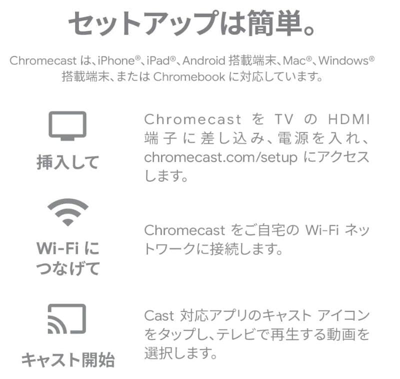 Amazon.co.jp: techno life Google Chromecast 第3世代 2K対応
