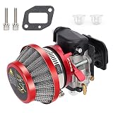 15mm Carburetor Upgrade Kit Air Filter Set Compatible with 2 Stroke 43cc 47cc 49cc Standup Gas Scoot