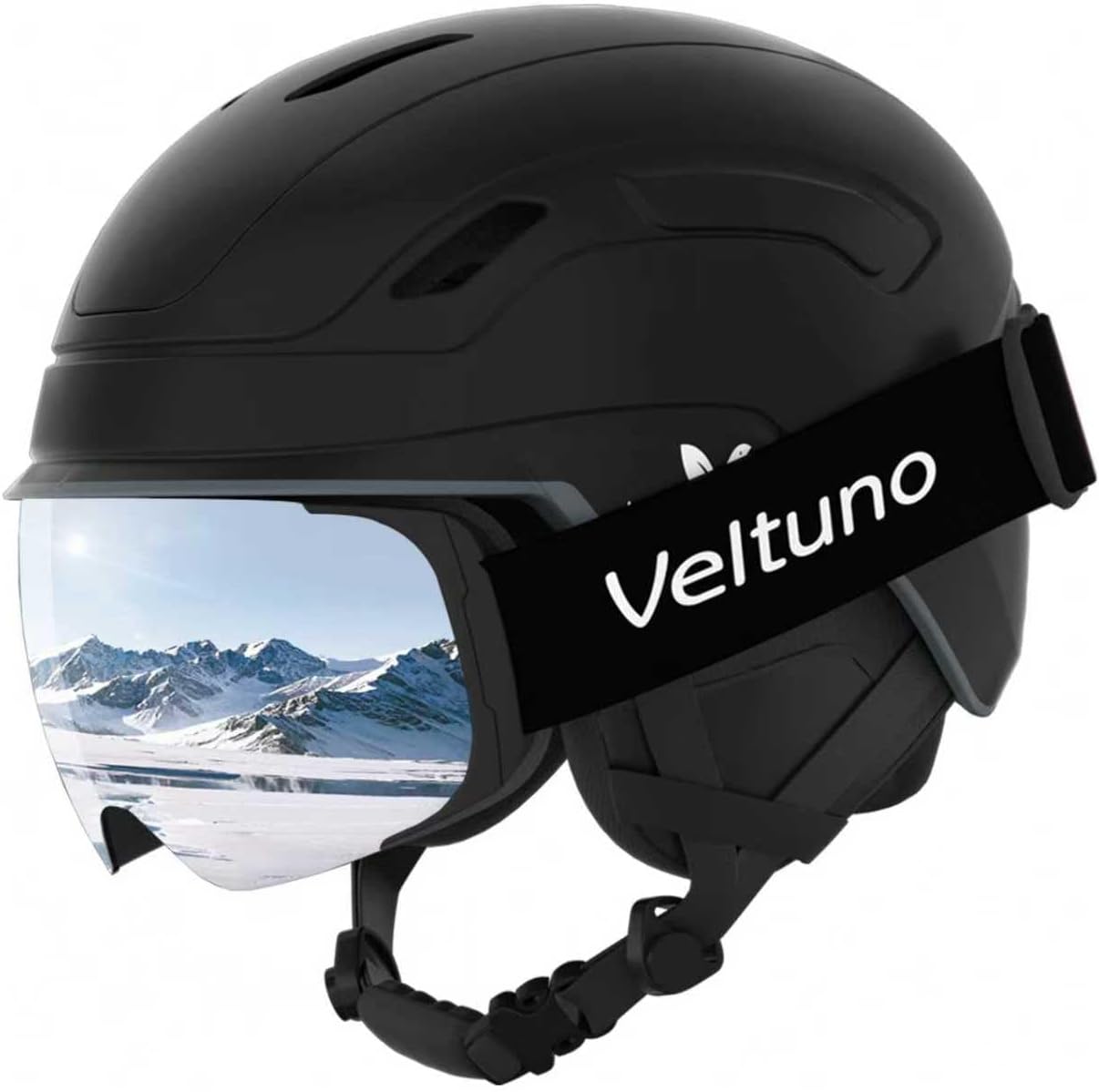 Ski Goggles (Silver) and Ski Helmet (Black L 23-24 inches)