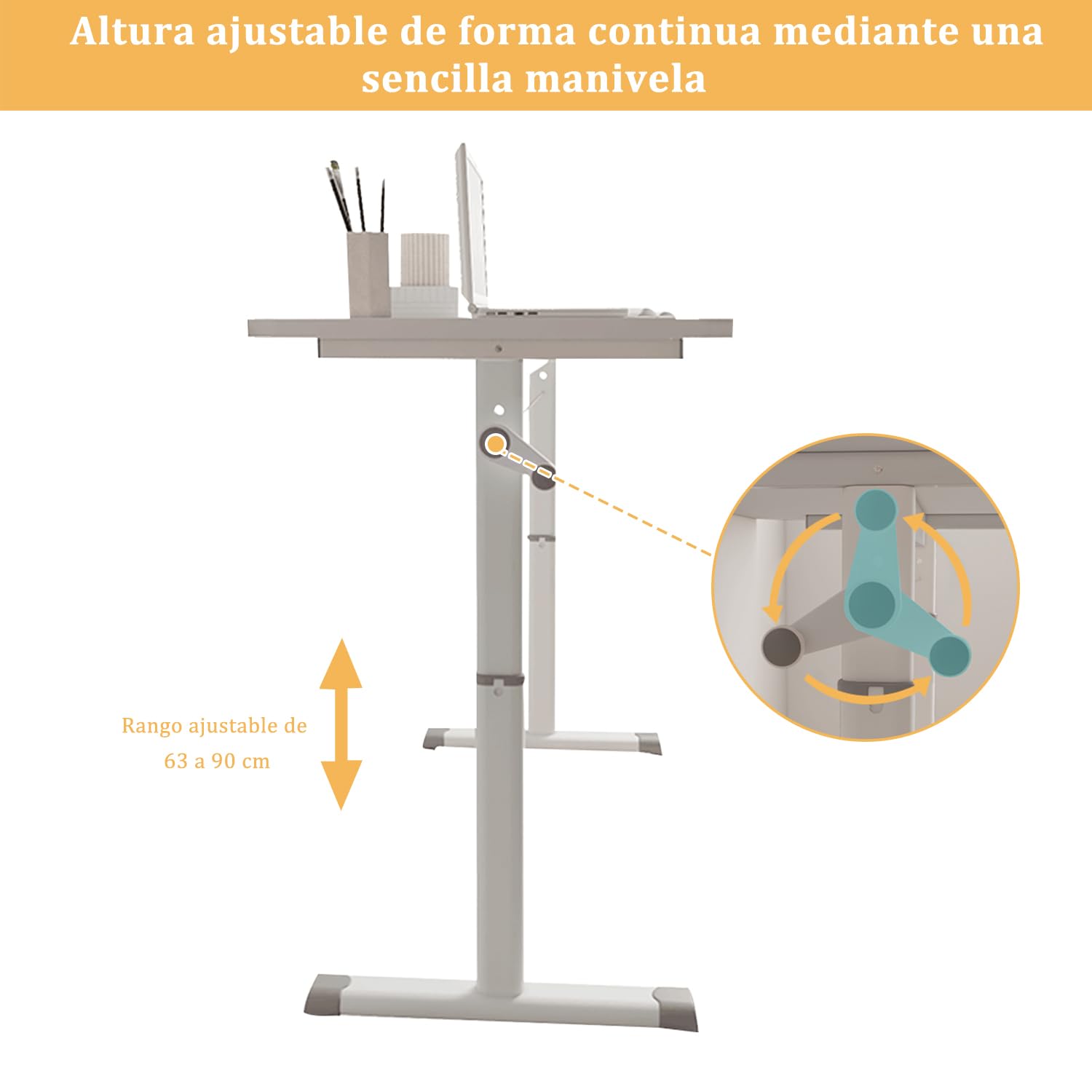 Escritorio Elevable, Mesa Regulable en Altura para Niños