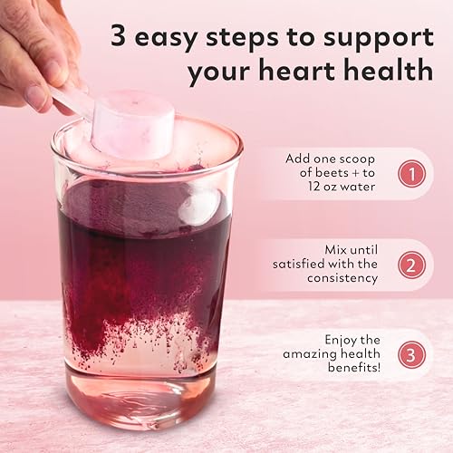 Natrava Beets+ Organic Beet Root Powder Blend Fortified with Vitamins & Prebiotics for Heart Healthy Energy & Nitric Oxide Production