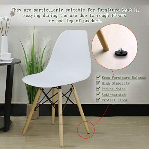 Niveladores ajustables M8 x 17 mm con protector de suelo para patas de mesa 7