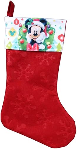 Ruz Calcetines navideños de fieltro para niños de Mickey Mouse para decoración del hogar
