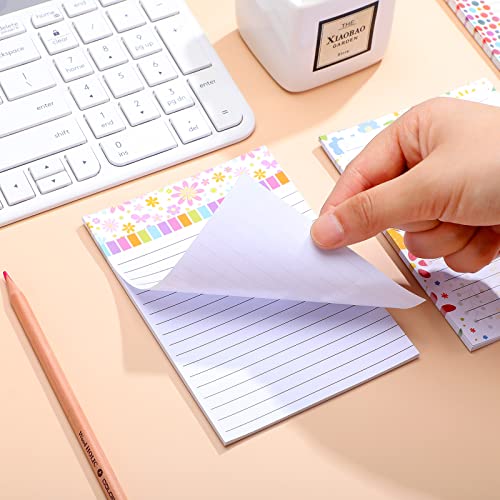 Image of Junkin 8 Pcs Memo Pads for Women, Colorful Funny Note Pads, 4 inch x 5.6'' | Fun Pattern Design, Office Home Refrigerator Use, To Do List Scratch Memo Notes, Gift Supplies, 30 Sheets Per Pad