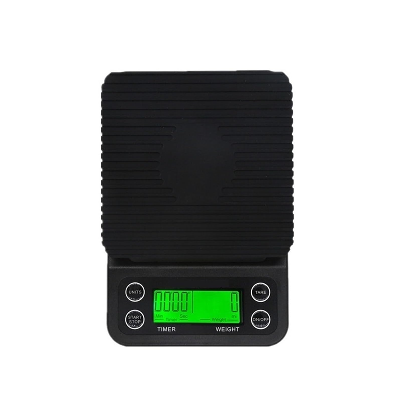 Hochpräzise Elektronische LCD-Waage, 3 Kg/0,1 G, 5, Tropfkaffeewaage Mit Timer, Tragbare Digitale Küchenwaage Genaue Messung(Black 5kg 0.1g)