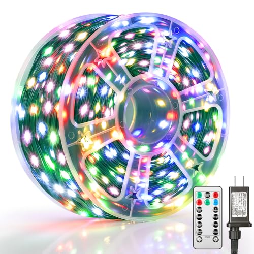 Mlambert 1500 LED Christmas Lights 492FT, Outdoor Waterproof Dimmable Fairy Lights with Remote, 8 Modes Indoor Lighting for Holiday Décor, Multicolor