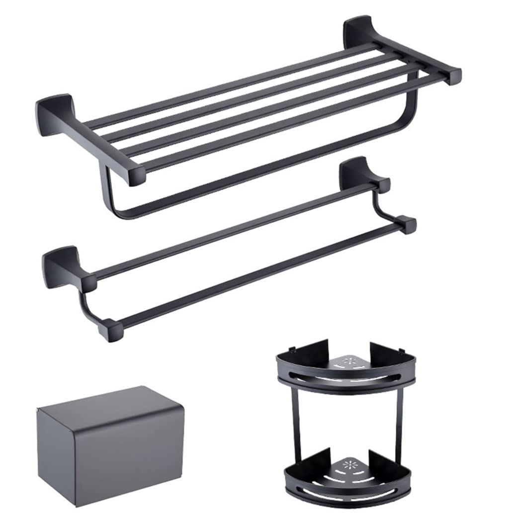 Ensemble de porte-serviettes en aluminium spatial au design minimaliste chic