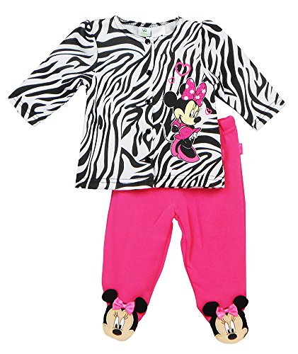 Disney Minnie Mouse Zebra Infant Girls' 2pc Top and Pant Set (0/3 Months)