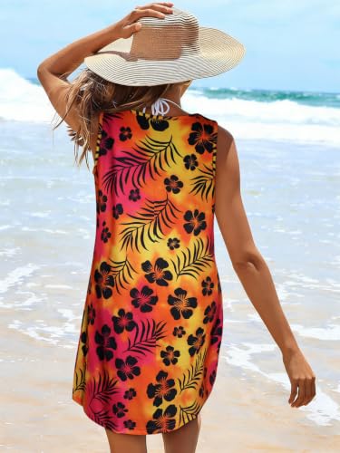 Image of Swimsuit Coverup for Women Bikini Sleeveless Beach Bathing Suit Cover Up