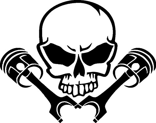 Totenkopf 13 Helmaufkleber – Aus Hochleistungsfolie, Für Helm, Auto, Motorrad