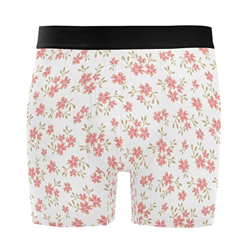Bóxer para hombre Vnurnrn contra rozaduras, calzoncillos florales elásticos pack de 2