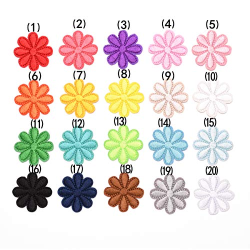 Flowers Of 20 Colors Iron On Patches Flower Embroidered Patches Sew Appliques For Clothes Jackets Backpack Repairing Decorations #TOP1