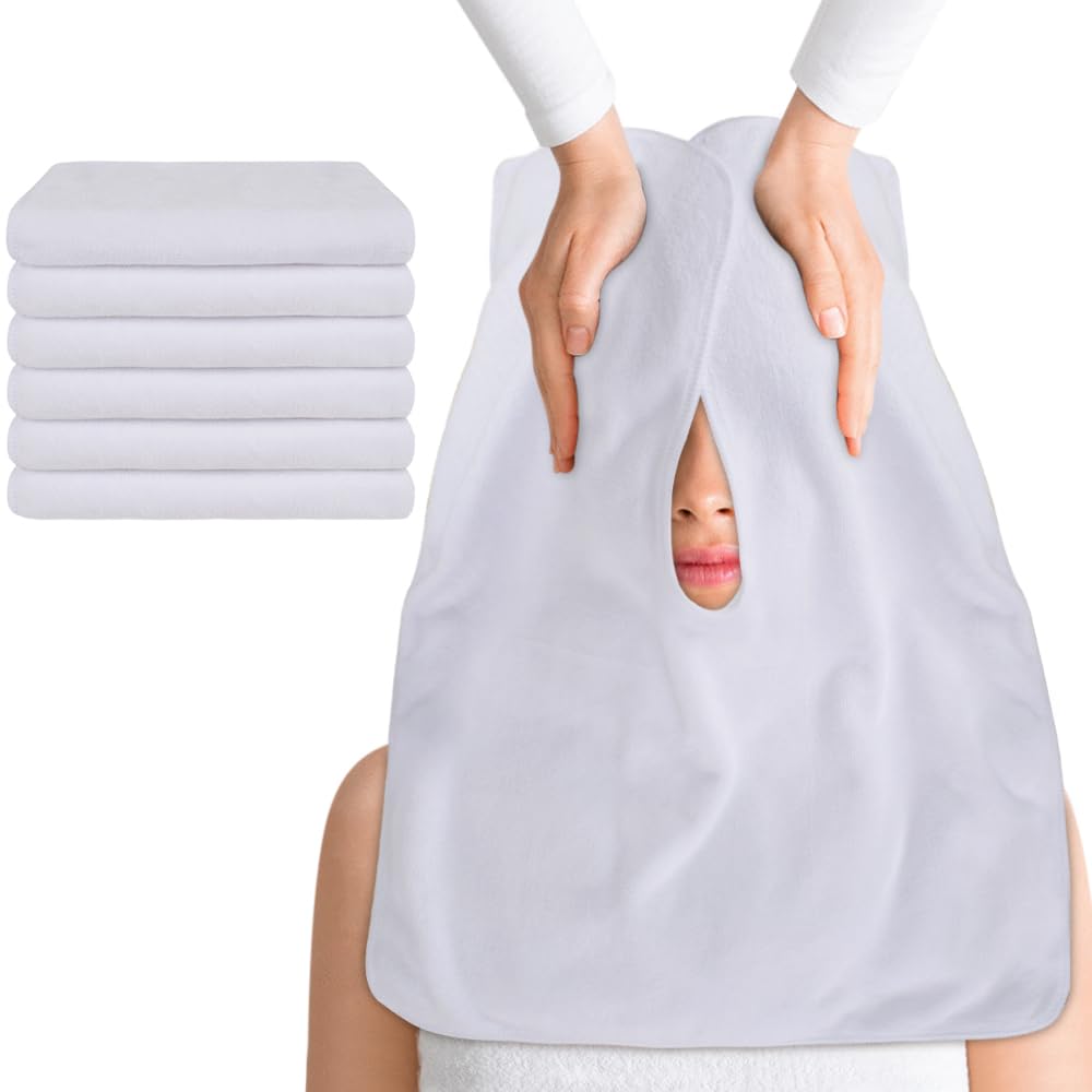 SINLAND Microfiber Esthetician Towels for Facials Mask Removing Face Wrap Soft Facial Cloth with Split Design Spa Towels for Facial Steam Massage and Cleansing SINLAND Microfiber Esthetician Towels for Facials Mask Removing Face Wrap Soft Facial Cloth with Split Design Spa Towels for Facial Steam Massage and Cleansing
