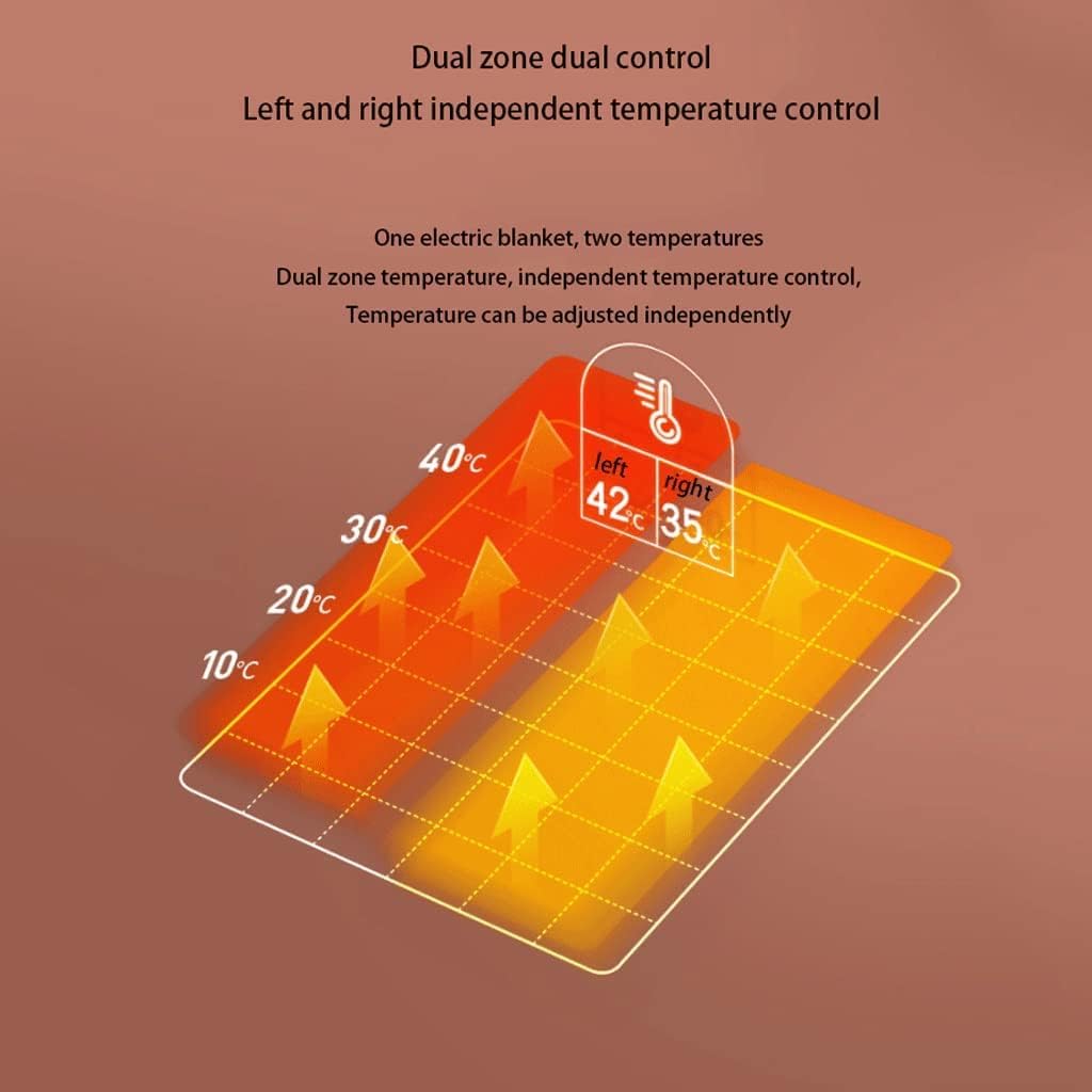 review DAPERCI Electric Blanket Twin Size Auto-Off & 4 Heating Levels Double-Layer Flannel Heated Blanket Machine Washable Electric Throw