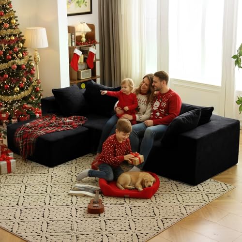 Vamcheer Modular Sectional Sofa with Chaise, Modern L Shaped Boneless