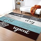Seven Roses Indoor Area Rug, Laundry Room Non Slip Carpet Pad Bathroom Mat, Wash Dry Fold Repeat Spl