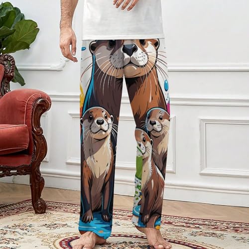 Men Women's Unique Pajama Dalmatian Dog Print Lounge Pants Wide Leg2