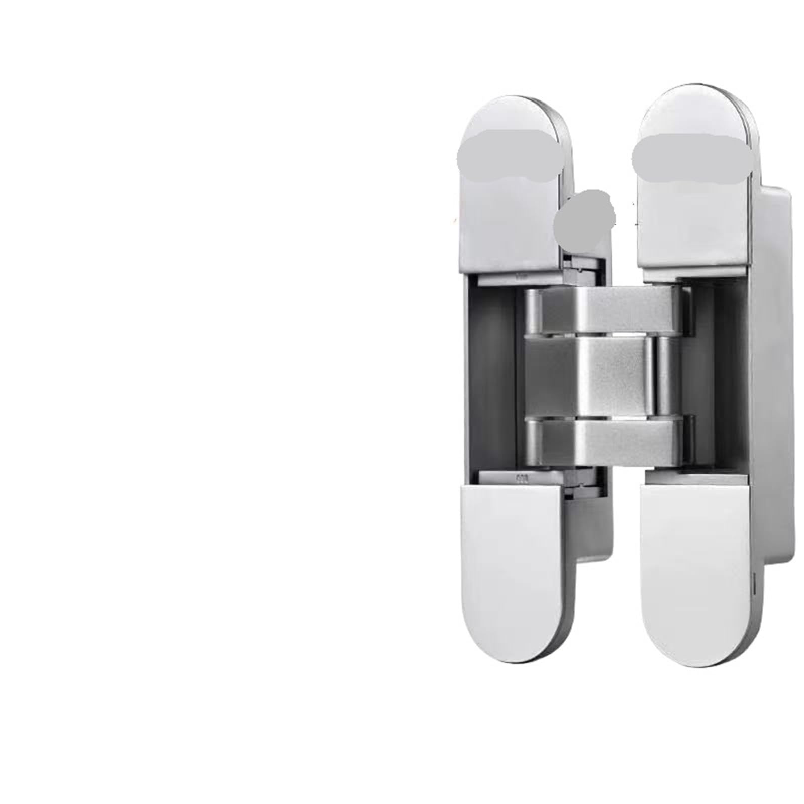 Kdhcvkz 120Kg Silver 1Pcs Adjustable Invisible Door Hinge Hidden Folding Hidden Zinc Alloy(120Kg Silver)