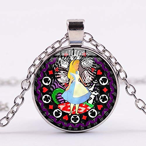 Halskette mit Cabochon-Anhänger, Alice im Wunderland Cover