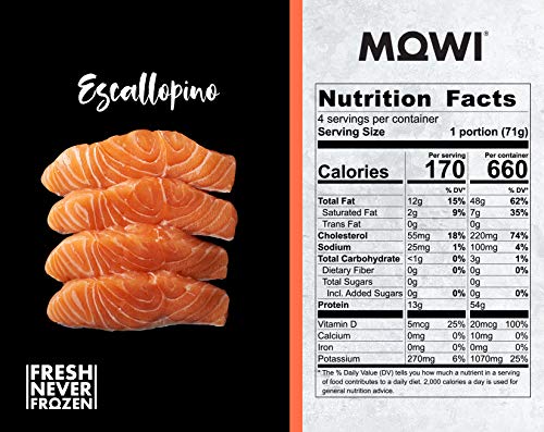 MOWI Escallopino Atlantic Salmon Portion 4-Pack, 10 Oz, Fresh Never Frozen
