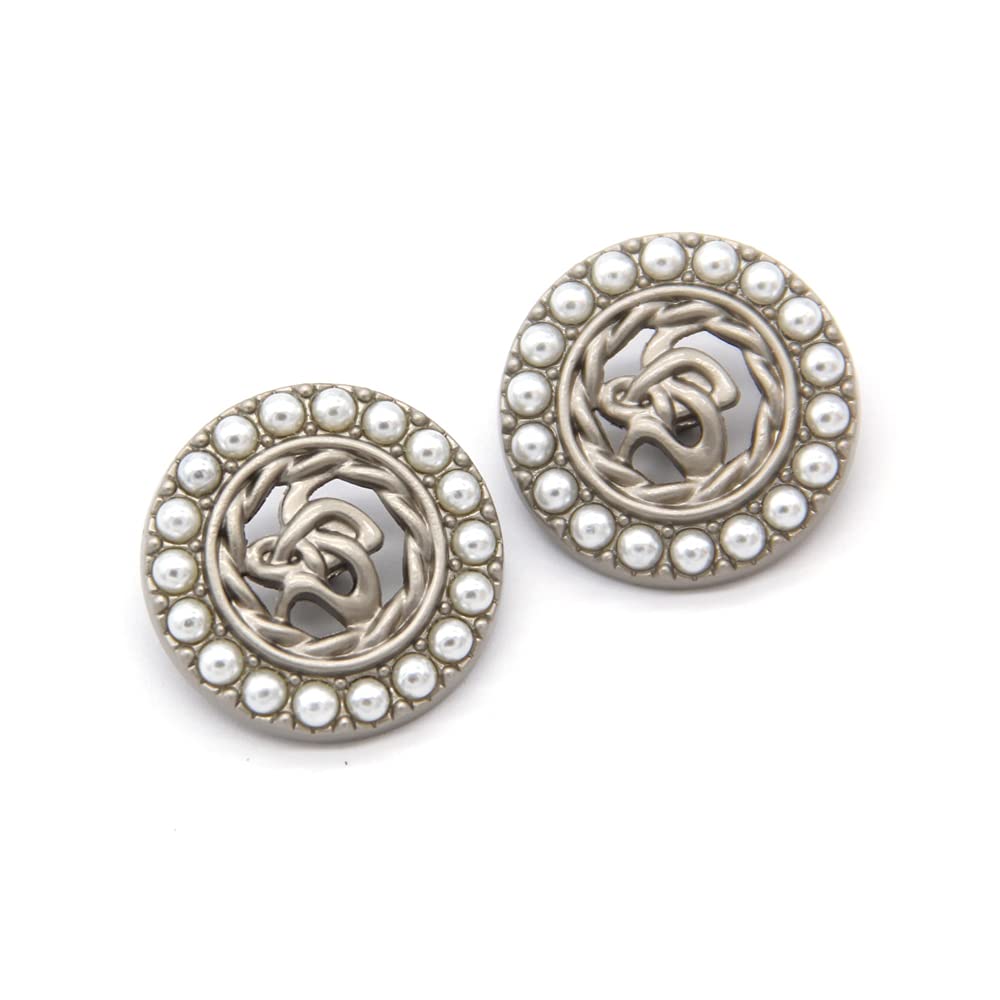 5 PCS Vintage Pearl Gold Metal Women Coat Buttons for Clothing Garment Decorative Large Buttons Sewing Accessories