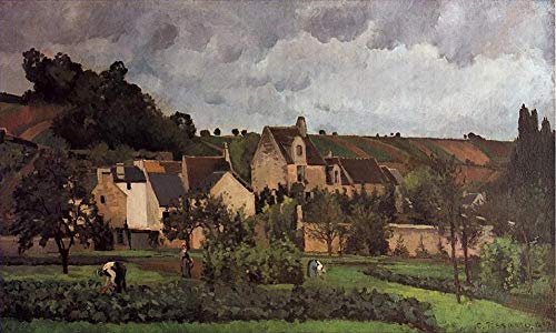 Peintures sur toile vue de l'Ermitage à Pontoise par Pissarro 1867