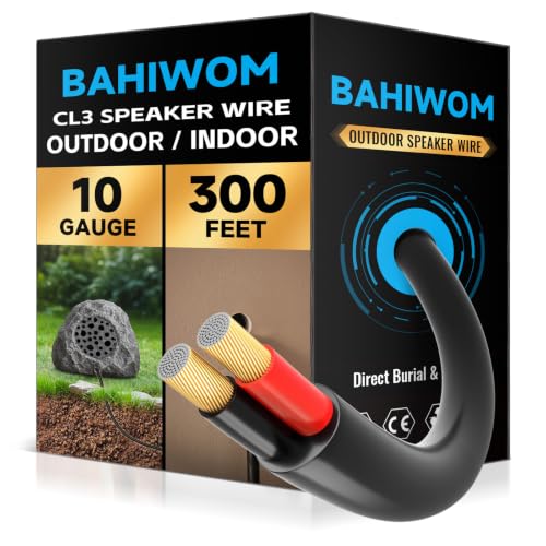 Cable de altavoz calibre 10 CCA de 300 pies exterior 2 conductores