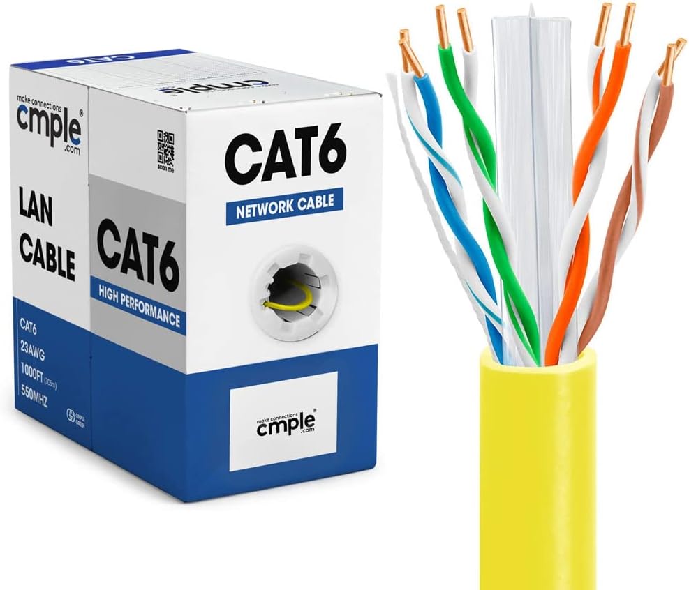 Cmple Cat6 Cable 1000ft Bulk Lan Cat 6 Wire