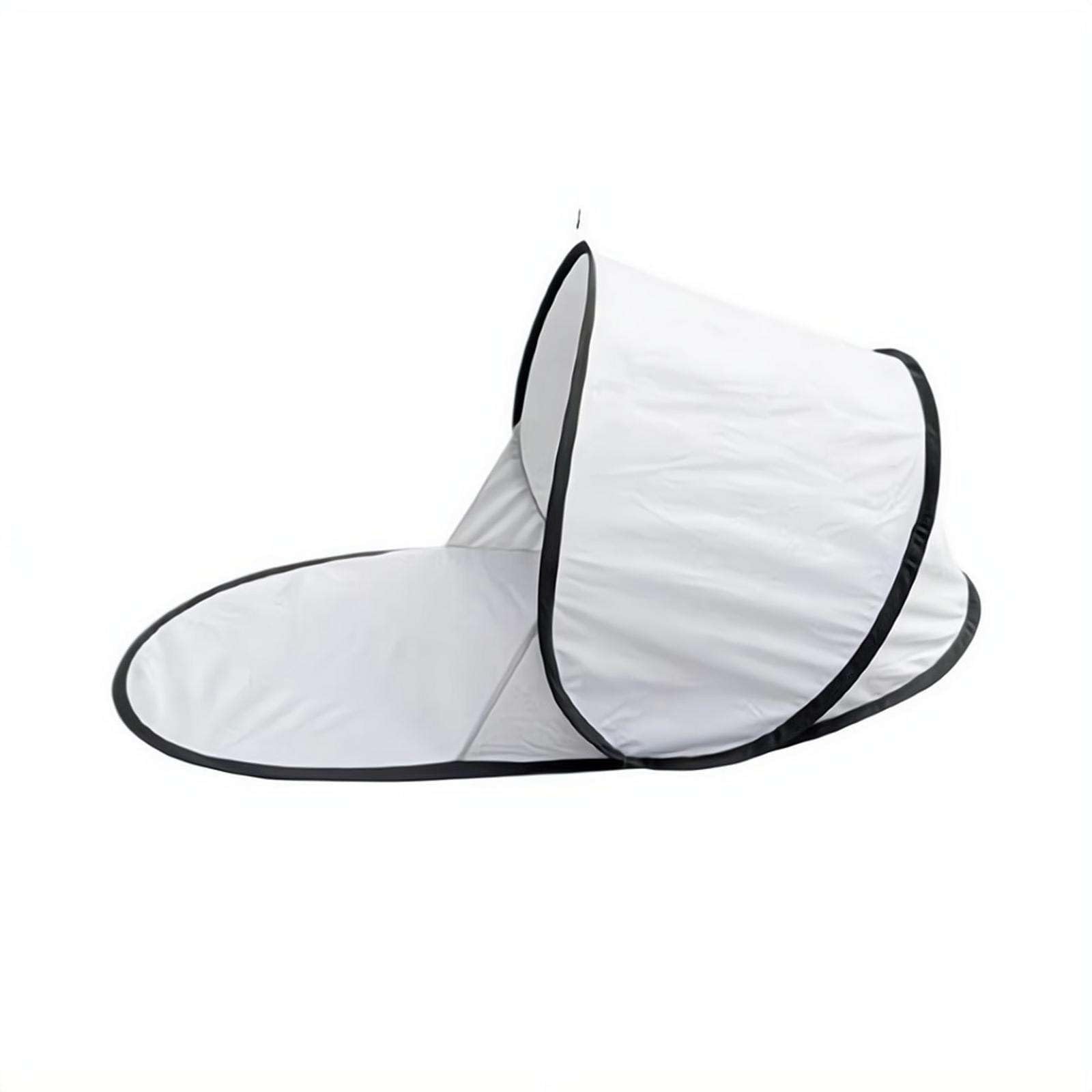 Automatic Beach Tent,Po p Up Beach Tent, Silver Coated Sun Shelter (White)