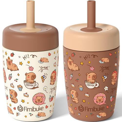 Image of Fimibuke Toddler Cups Spill Proof, 12 OZ Sippy Cup for Toddler Water Bottle