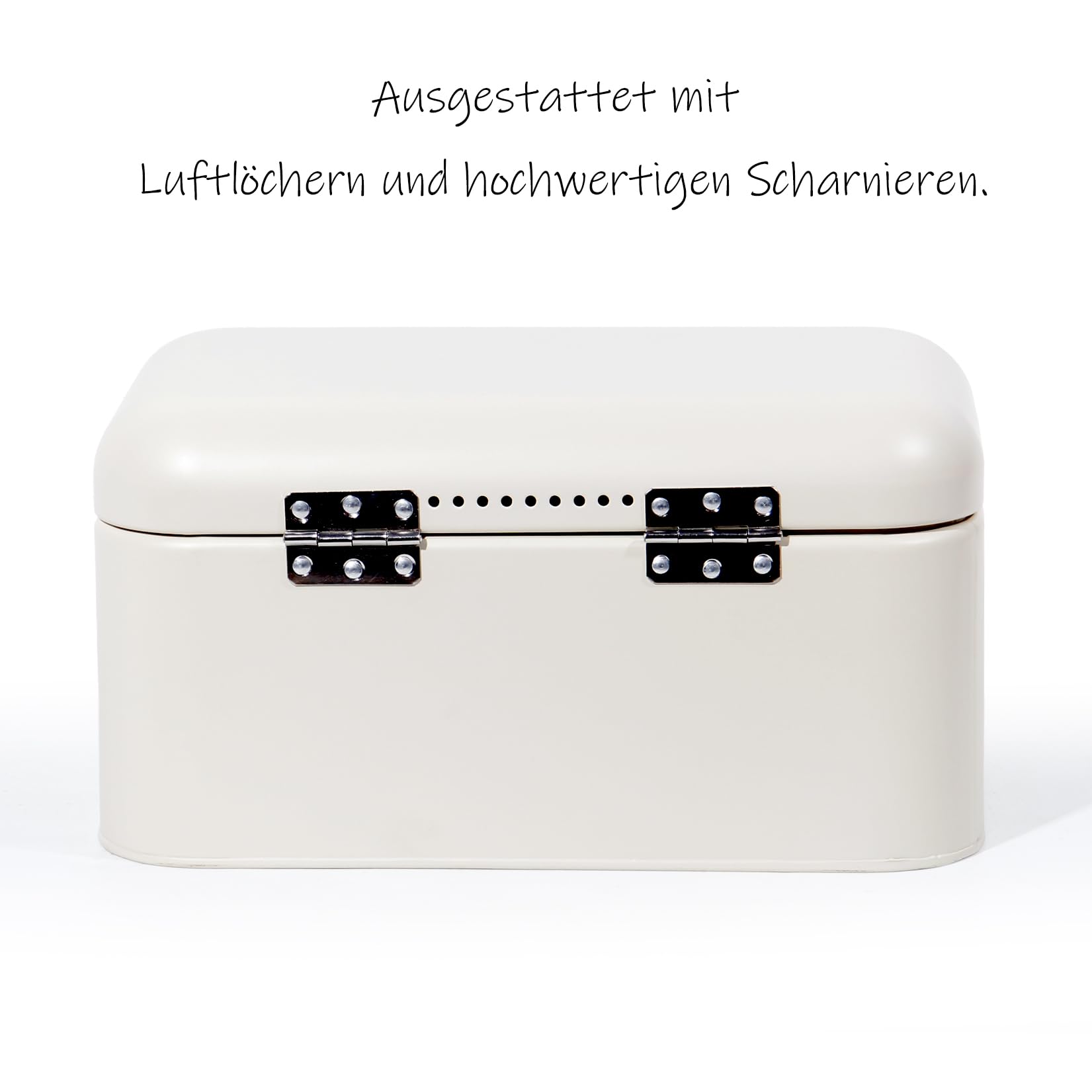 SYLANDO Brotkasten aus Metall mit Edelstahlgriff, Brot Lange Aufbewahren, Retro Brot Box, Brotaufbewahrungsbox mit Deckel