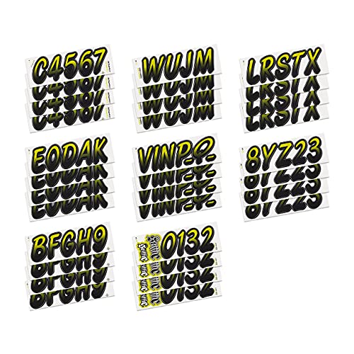 Image of STIFFIE Whipline Jade /Black 3 inch Boat & PWC Registration Decals • Numbers Letters Stickers