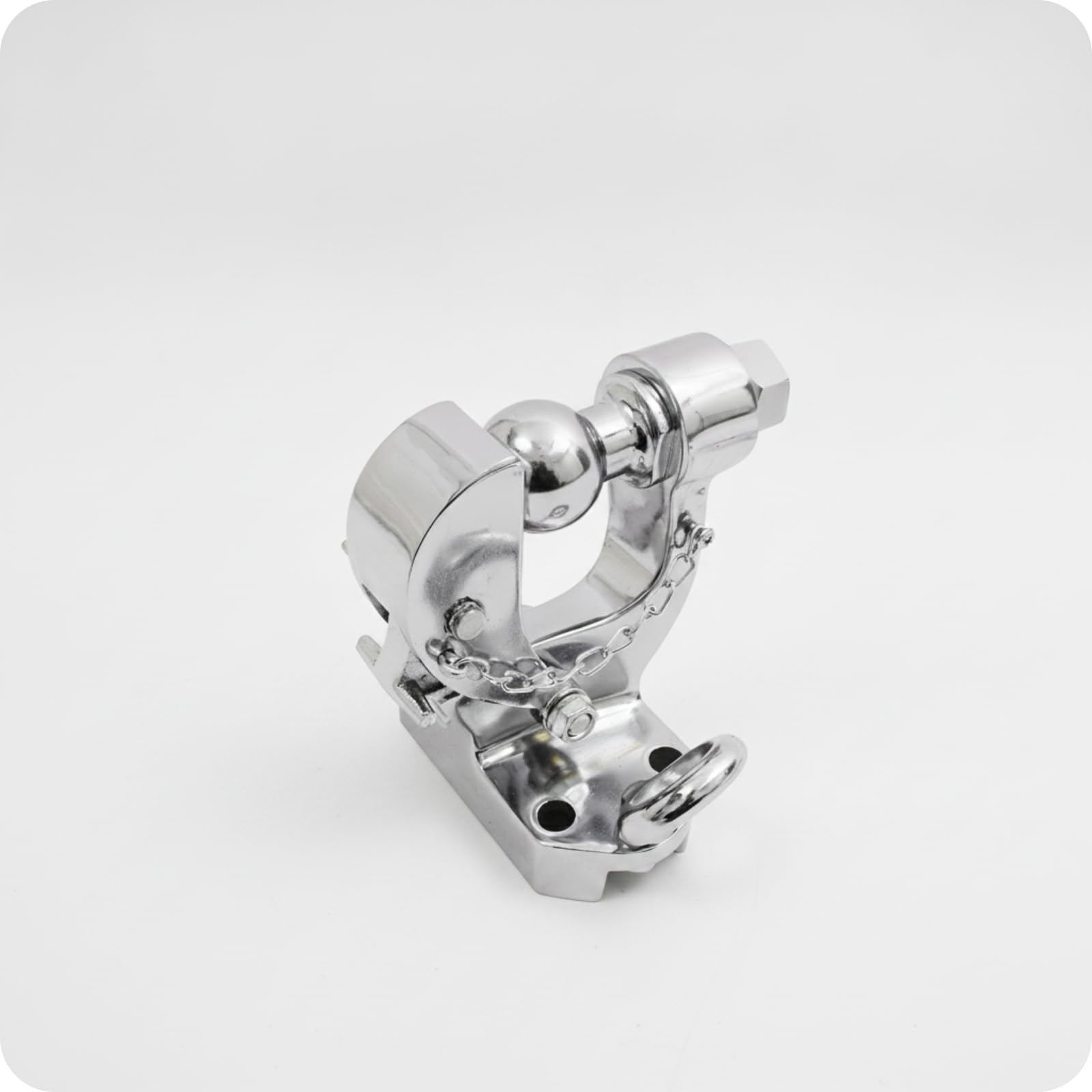 predolo Metall-Tow-Hook mit Montagehalterung schwenkbar schwenkbarer Anhängehaken schwer belastbar Abschleppvorrichtung, Verchromte Anhängerkupplung