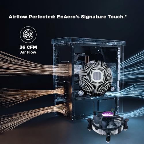 Image of EVM EnAero CPU Cooling Fan | 2200 RPM | 36 CFM Airflow | Heat Sink Included | Super Silent | Anti-Vibration Design | Universal Intel & AMD Socket Support | Durable Build | 1 Year Warranty (ECF-252)