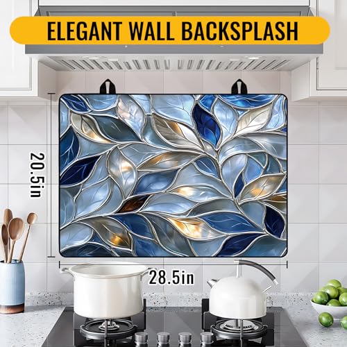 Image of Stove Top Cover for Electric Stove,Glass Stove Top Cover, Heat Resistant Glass Cooktop Cover, Stovetop Protector, Kitchen Decor, Dish Drying Mats Cover for Ceramic Washer Top 28.5x20.5 inch
