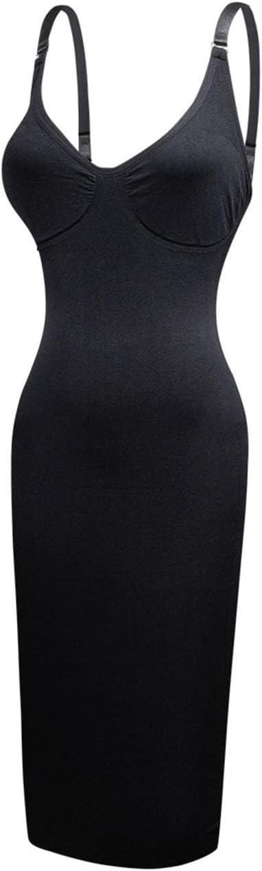 Women's Shapewear Dress Sleeveless Sexy Deep V Neck Adjustable Strap Tummy Control Full Slip Seamless Body Shaper