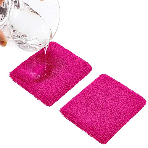 Image of Bememo 6 Pcs Neon Sports Sweatbands Set Sports Competitions Sweatbands 2 Headband 4 Wristbands Breathable Terry Cloth Athletic Bands for Team Soccer Spirit 80s Costumes Cosplay