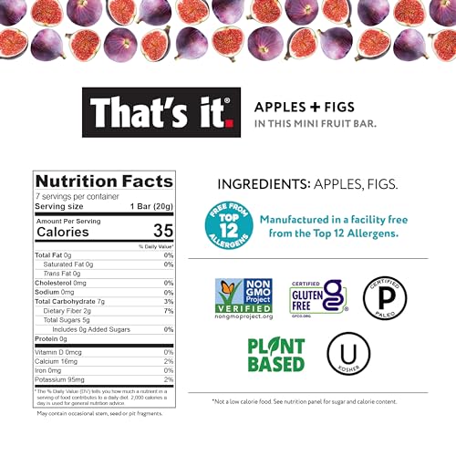 That'S It. 1102V2-35 Mini Fruit Bars (Variety 35 Pack) No Sugar Added, Plant-Based, Vegan & Gluten Free thumb #5