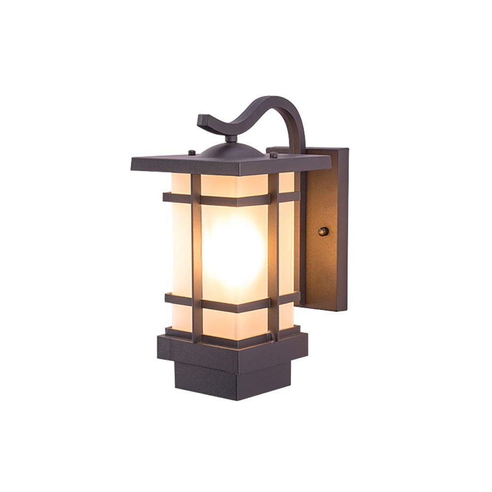 OZBMA Wall Mounted Light Outdoor Pillar Post Waterproof IP55 Aluminum Column European External Rainproof Patio Lihting Street Lantern Traditional E27 Lawn Table Lamp Reading Lig