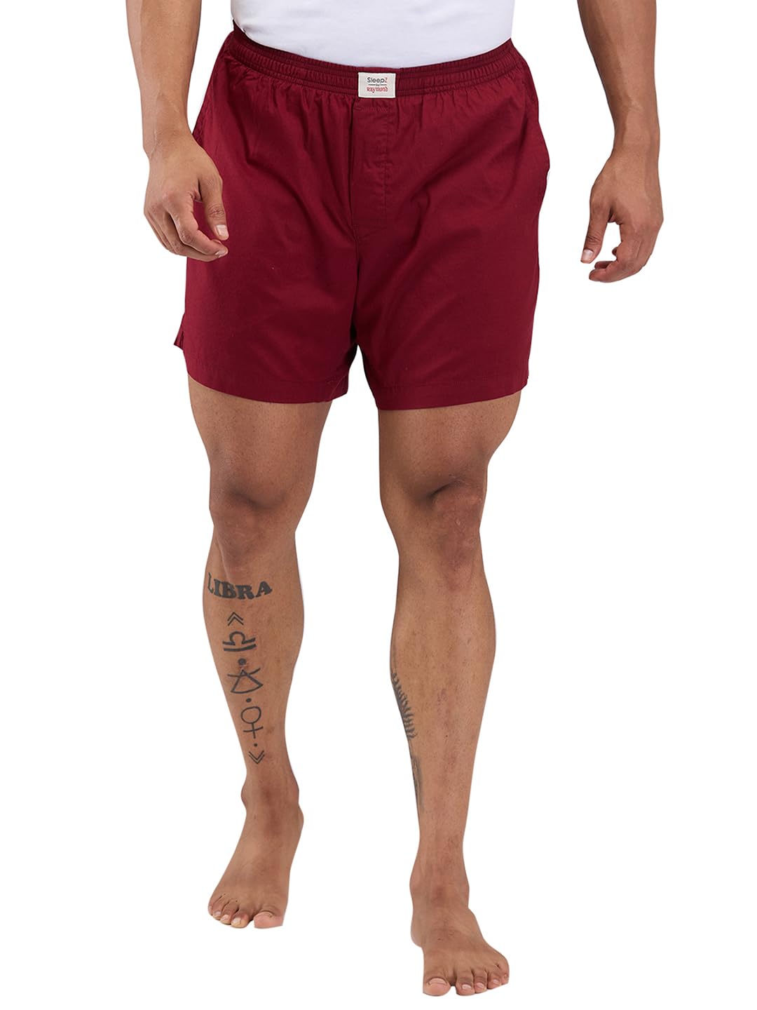 men regular fit solid pattern pure cotton flat front boxer